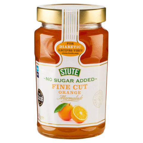 Stute No Sugar Added Fine Cut Orange Marmalade 430g  (Pack of 6)