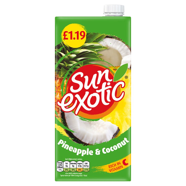 Sun Exotic Pineapple & Coconut 1 Litre (Pack of 12)