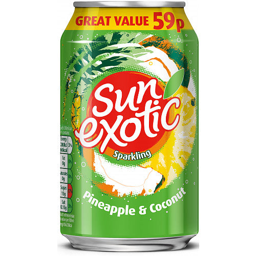 Sun Exotic Sparkling Pineapple & Coconut 330ml (Pack of 24)