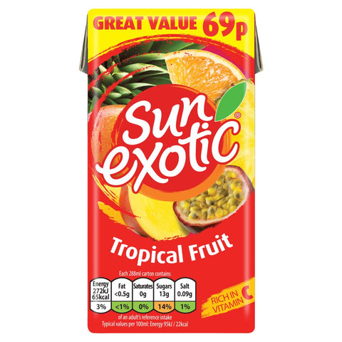 Sun Exotic Tropical Fruit 288ml (Pack of 27)