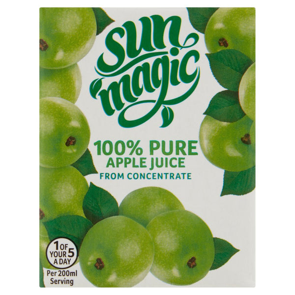 Sunmagic 100% Pure Apple Juice 200ml (Pack of 24)