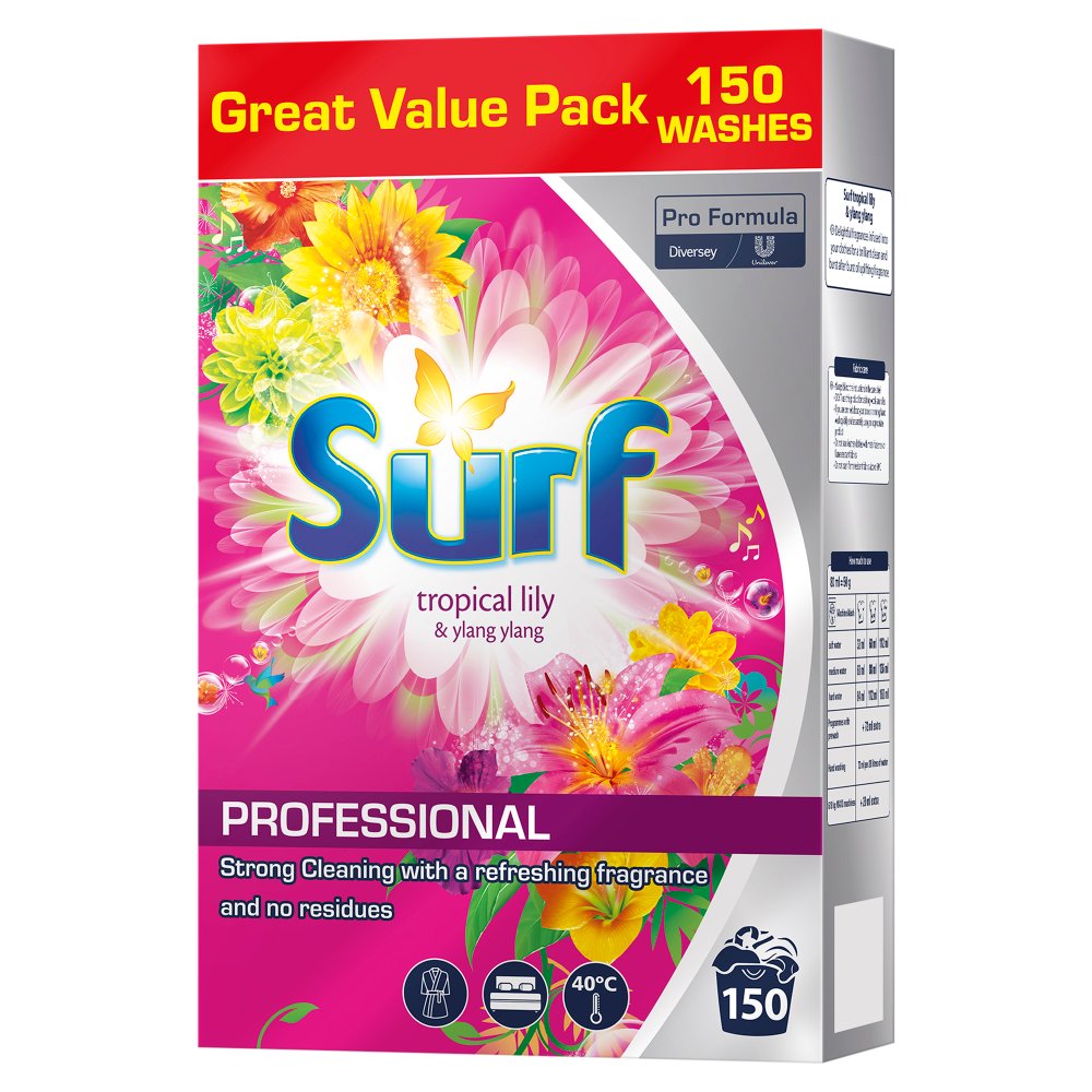 Surf Tropical Lily & Ylang Ylang Professional Washing Powder 7.5kg 150 Washes (Pack of 1)