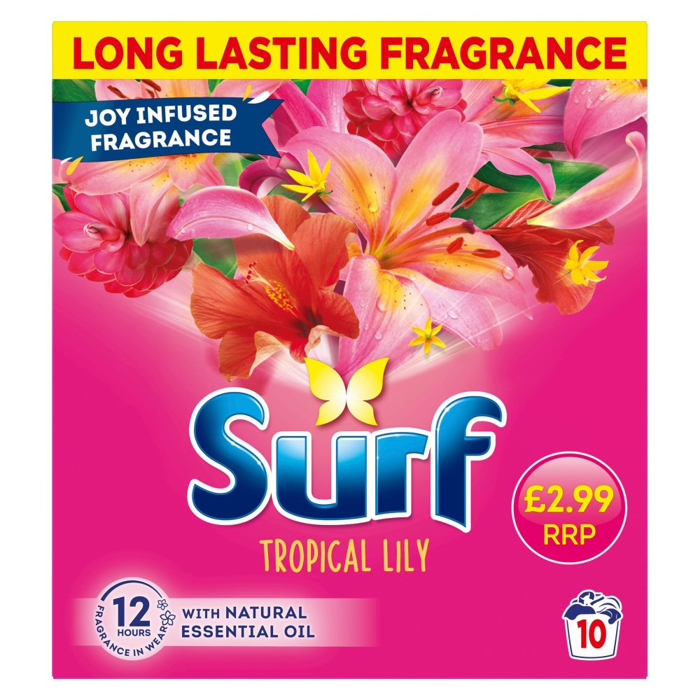 Surf Laundry Powder Tropical Lily 500 g 10 washes (Pack of 7)