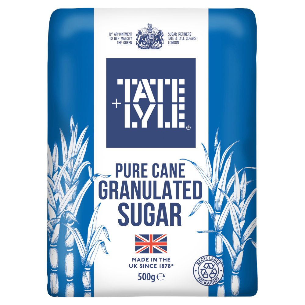 Tate & Lyle Pure Cane Granulated Sugar 500g (Pack of 10)