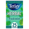 Tetley Herbal Fresh Mint 25 Compostable Tea Bags (Pack of 1)