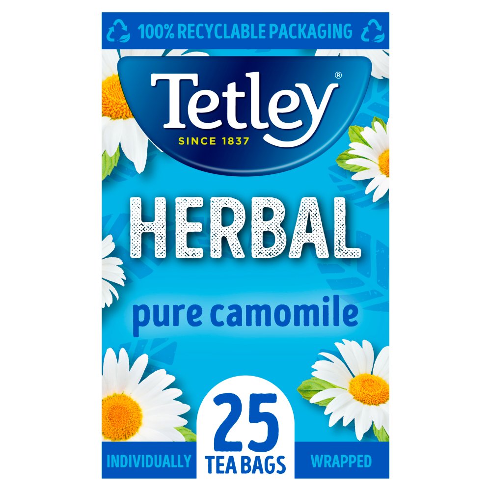 Tetley Herbal Pure Camomile 25 Compostable Tea Bags 37.5g (Pack of 1)