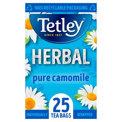 Tetley Herbal Pure Camomile 25 Compostable Tea Bags 37.5g (Pack of 1)