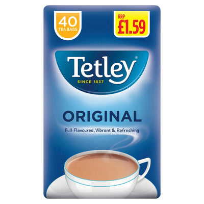Tetley Original 40 Tea Bags 125g (Pack of 6)