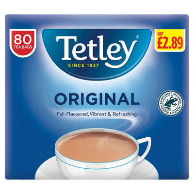 Tetley Original 80 Tea Bags 250g (Pack of 6)