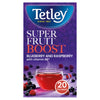 Tetley Super Fruits Boost Blueberry and Raspberry 20 Tea Bags 40g (Pack of 4)