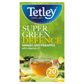 Tetley Super Green Defence Mango and Pineapple 20 Tea Bags 40g (Pack of 4)