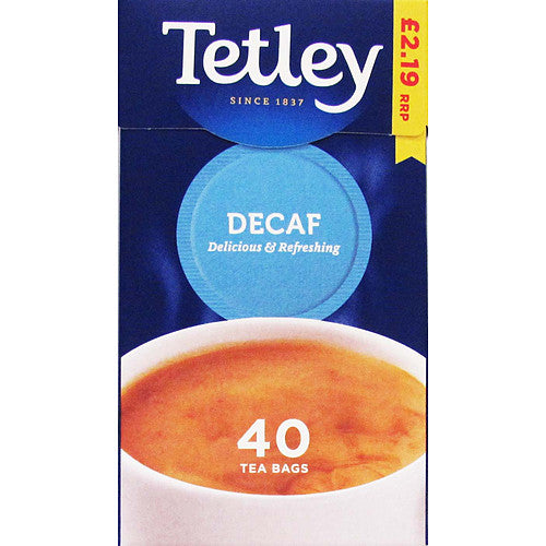 Tetley Decaf 40 Tea Bags 125g (Pack of 6)