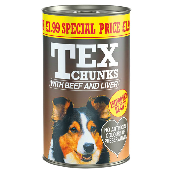 Tex Chunks with Beef and Liver 1.2kg (Pack of 6)