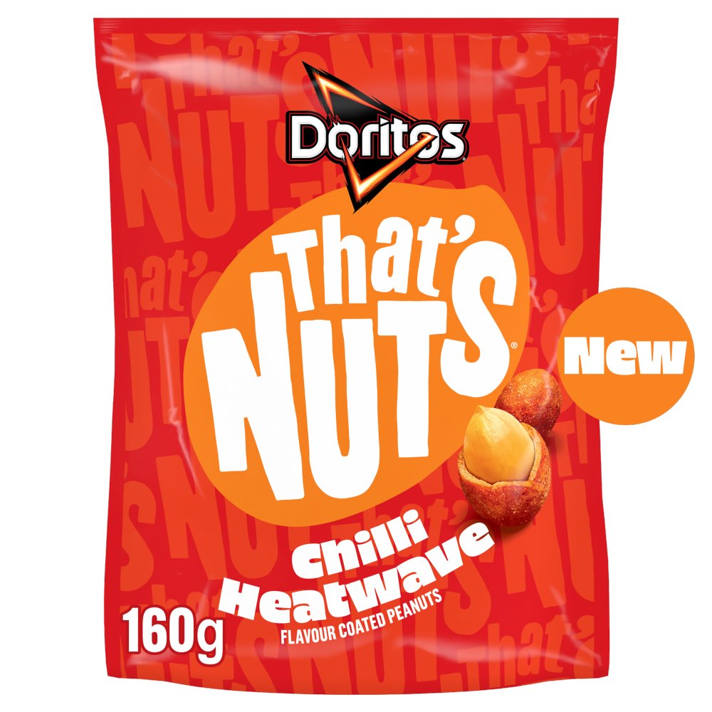 That’s Nuts Doritos Chilli Heatwave Sharing Coated Peanuts 160g (Pack of 8)