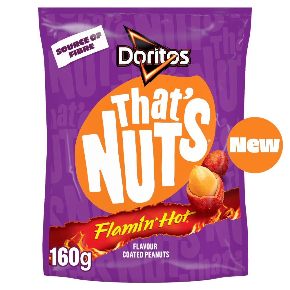That’s Nuts Doritos Flamin’ Hot Sharing Coated Peanuts 160g (Pack of 8)