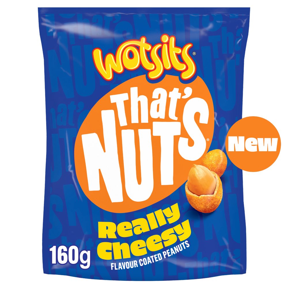 That’s Nuts Wotsits Really Cheesy Sharing Coated Peanuts 160g (Pack of 8)