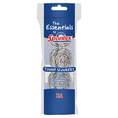 The Essentials by Spontex 4 Tough Scourers 40g (Pack of 12)