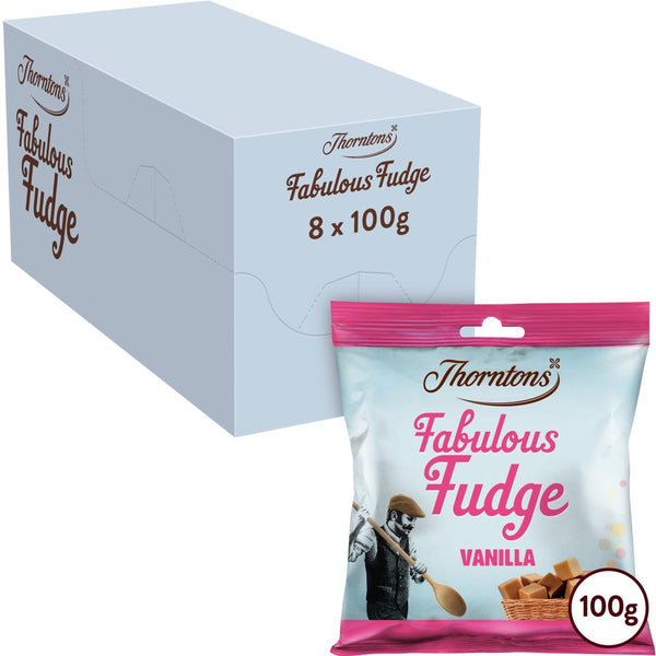 Thornton's Fabulous Fudge Vanilla 100g (Pack of 8)