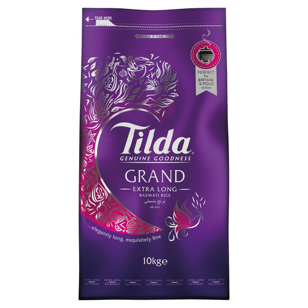Tilda Grand Extra Long Basmati Rice 10kg (Pack of 1)