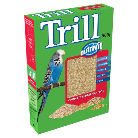 Trill Nutrivit Complete Budgerigar Food 500g (Pack of 12)