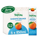 Tropicana Long Life Original Orange with Bits Fruit Juice 850ml (Pack of 6)