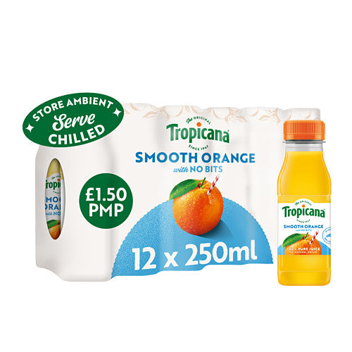 Tropicana Orange Juice Smooth 250ml ( Pack of 12 )