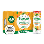 Tropicana Sparkling Zesty Orange Juice Drink 250ml ( Pack of 12 )