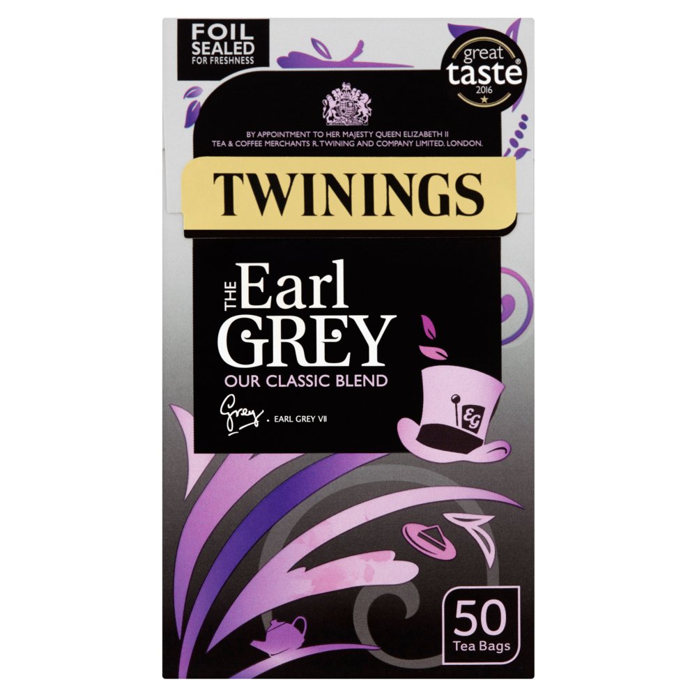 Twinings The Earl Grey 50 Tea Bags 125g (Pack of 4)