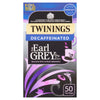 Twinings The Earl Grey Decaffeinated 50 Tea Bags 125g (Pack of 4)