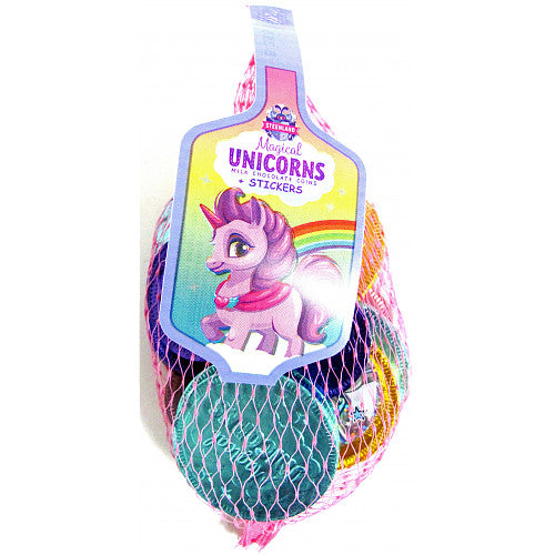 Unicorns Milk Choc Coins Nets 65g (Pack of 12)