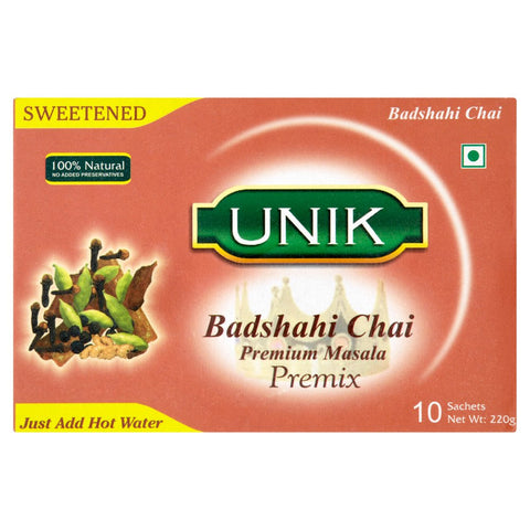 Unik Sweetened Badshahi Chai Premium Masala Premix 10 x 22g (Pack of 5)