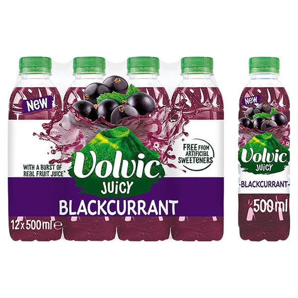 Volvic Juicy Blackcurrant 500ml (Pack of 12)