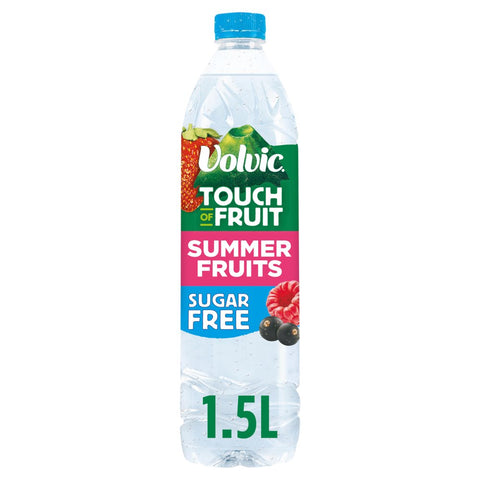 Volvic Touch of Fruit Sugar Free Summer Fruits Natural Flavoured Water 1.5L (Pack of 6)
