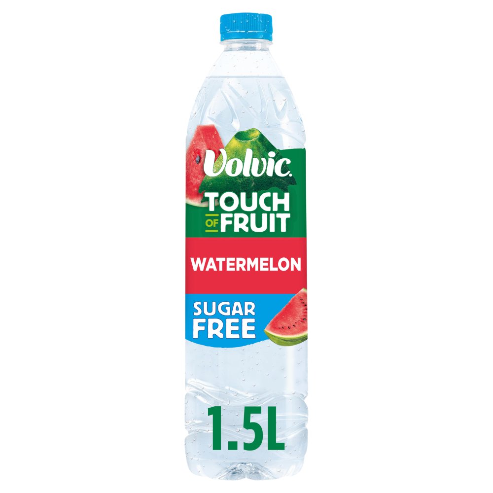 Volvic Touch of Fruit Sugar Free Watermelon Natural Flavoured Water 1.5L (Pack of 6)