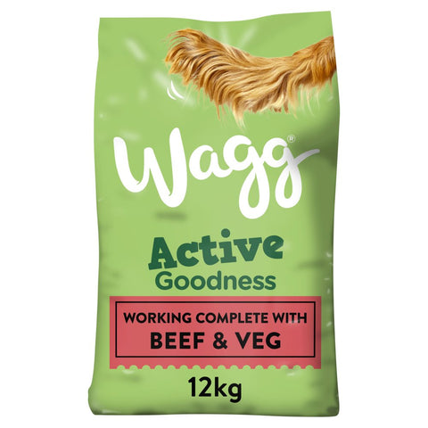 Wagg Active Goodness Complete Rich in Beef & Veg 12kg (Pack of 1)
