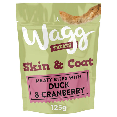 Wagg Skin & Coat Treats Duck & Cranberry 125g (Pack of 7)