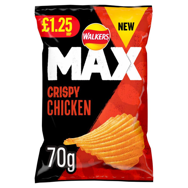 Walkers Max Crispy Chicken Sharing Crisps 70g (Pack of 15)
