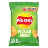 Walkers Pickled Onion Crisps 32.5g (Pack of 32)