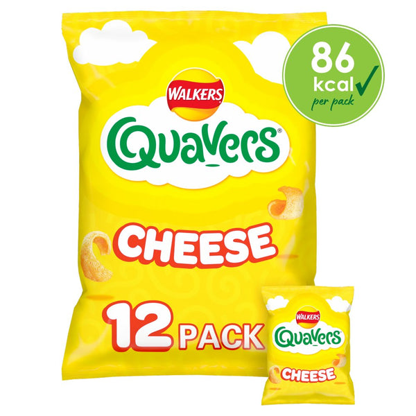 Walkers Quavers Cheese Multipack Snacks Crisps 12x16g (Pack of 15)