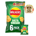 Walkers Salt & Vinegar Multipack Crisps 6x25g (Pack of 18)