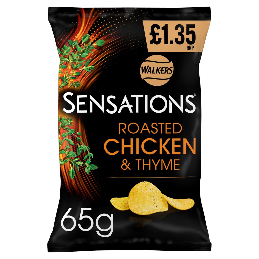 Walkers Sensations Chicken & Thyme Sharing Crisps 65g (Pack of 18)