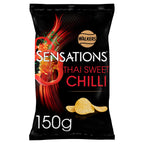 Walkers Sensations Thai Sweet Chilli Sharing Bag Crisps 150g (Pack of 12)