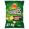 Walkers Squares Cheese & Onion Snacks Crisps 27.5g (Pack of 32)