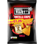 Wanted Tortilla Chips Chilli 125g (Pack of 12)
