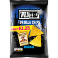 Wanted Tortilla Chips Salt 125g (Pack of 12)