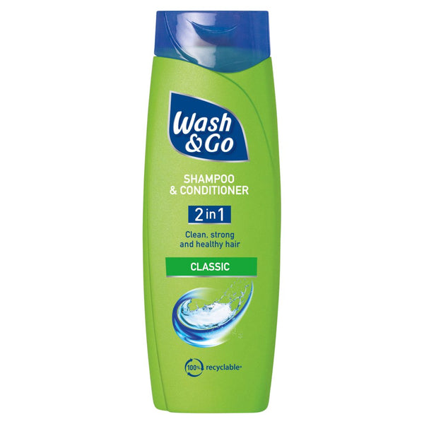 Wash & Go 2 in 1 Shampoo & Conditioner Classic 200ml (Pack of 9)