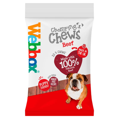 Webbox 20 Chomping Chews Beef 200g (Pack of 10)
