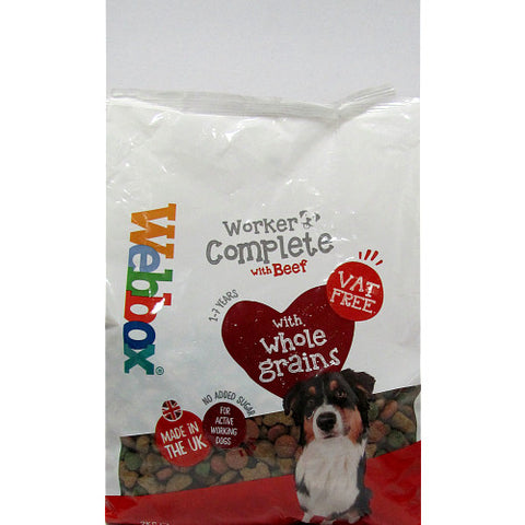 Webbox Complete Dog Food Beef Vat Free 2kg (Pack of 4)