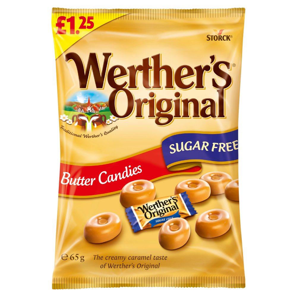 Werther's Original Sugar Free Butter Candies 65g (Pack of 12)