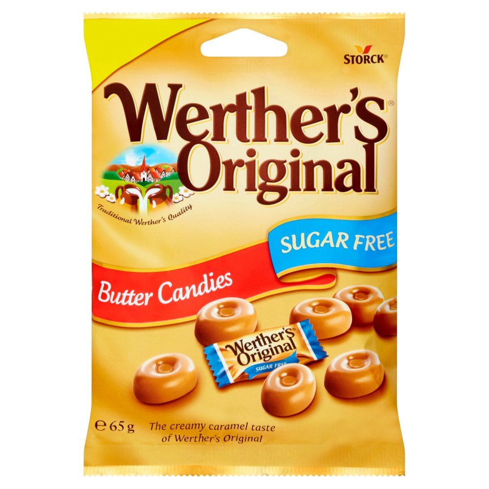 Werther's Original Sugar Free Butter Candies 65g (Pack of 12)